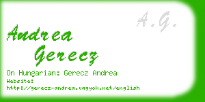 andrea gerecz business card